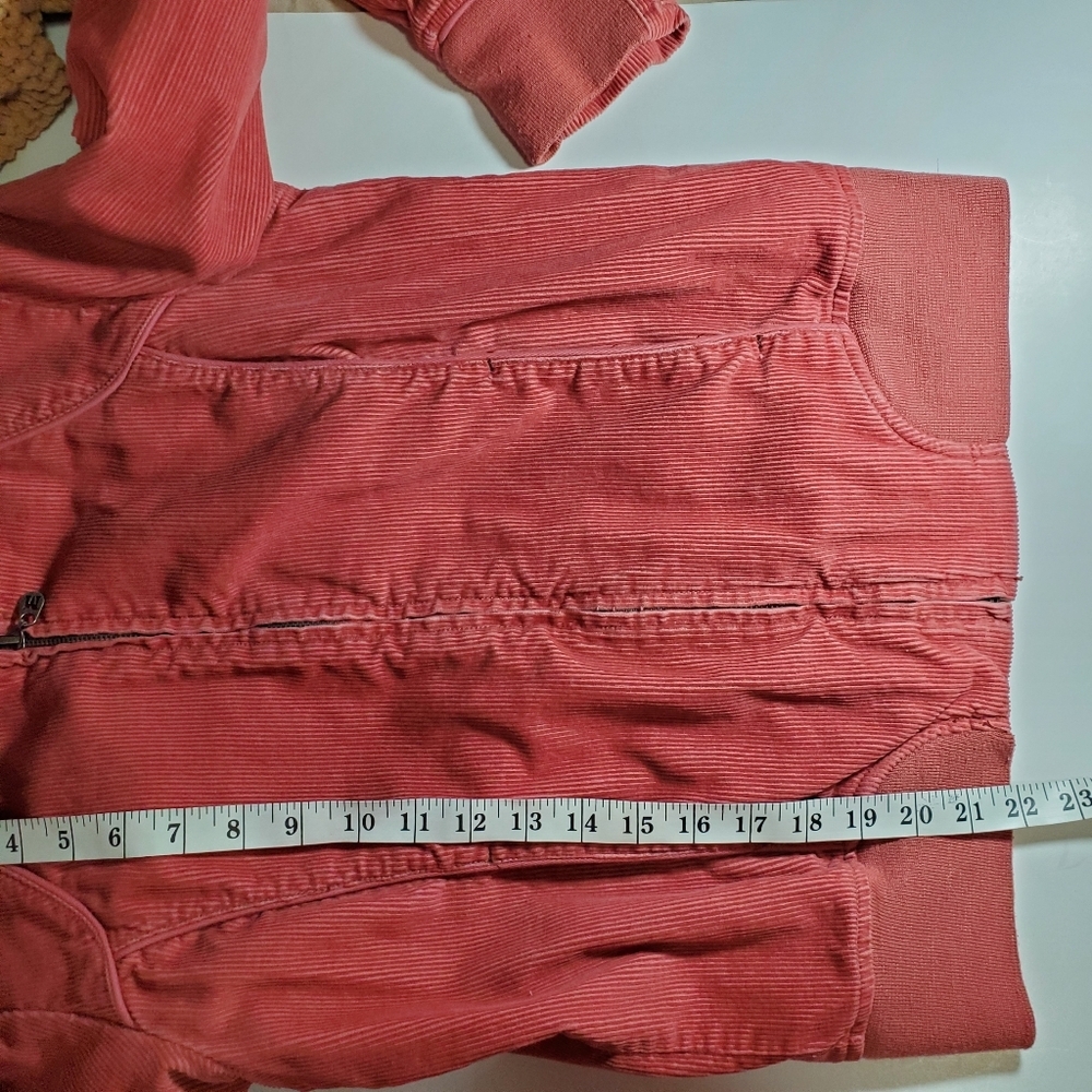 MOSSIMO SUPPLY CO. Corduroy Biker Style Jacket Coat Salmon Color Women's M - EUC - Picture 9 of 10